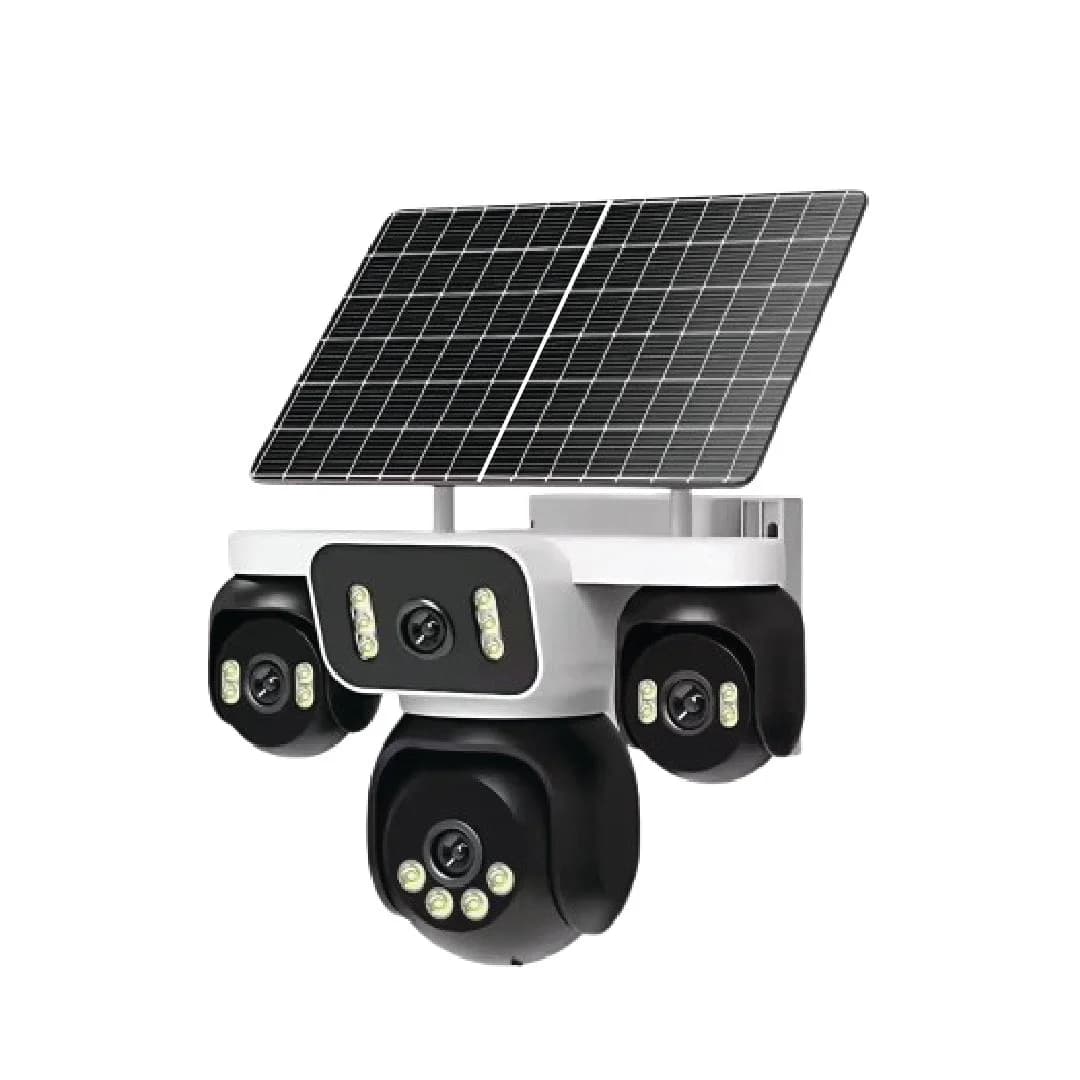 Caméra de surveillance intelligente à énergie solaire, 4 objectifs, 20 MP (MW)