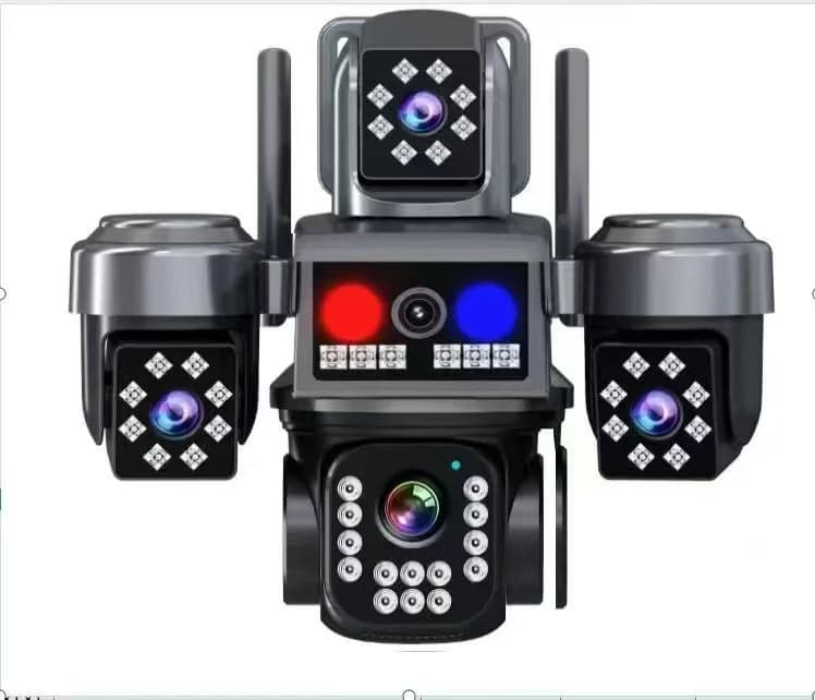 Caméra de surveillance intelligente à énergie solaire, 4 objectifs, 20 MP (M)