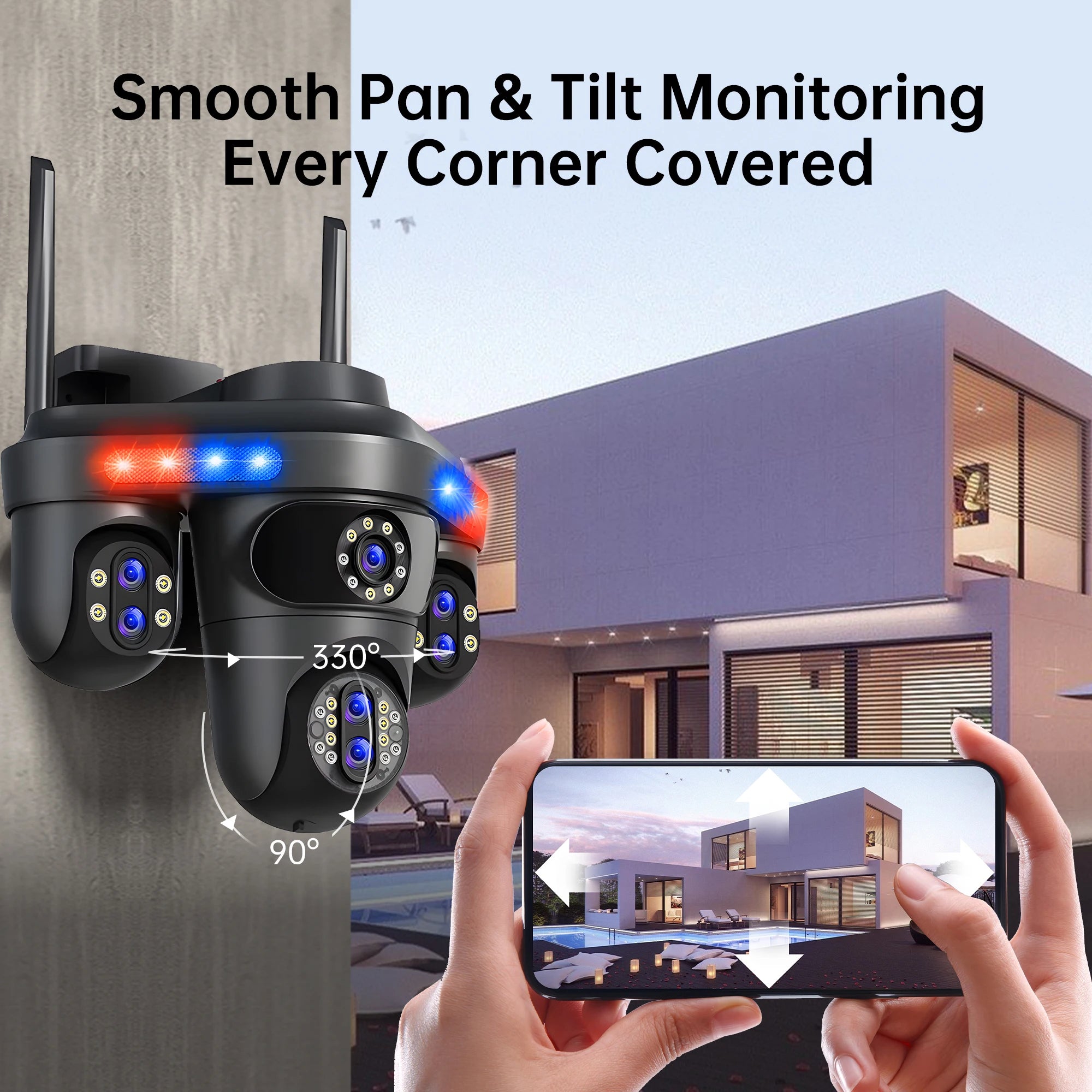 Caméra WIFI 35MB 7 lens 3 zoom optic X10