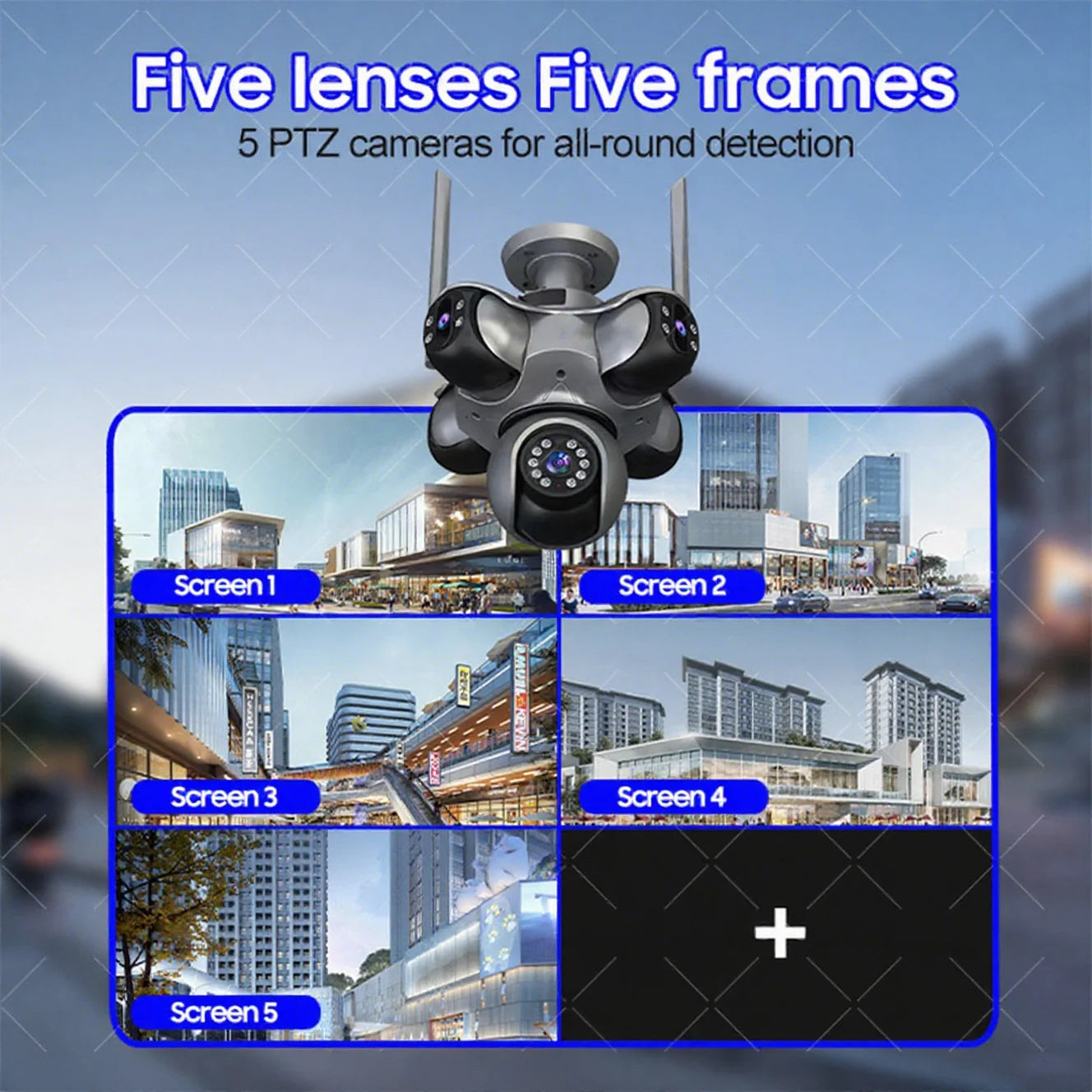 Caméra WIFI 25MB 5 lens 5 ptz