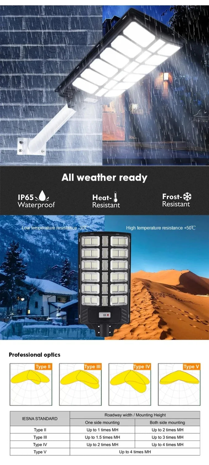 1200W مصباح لاسلكي يعمل بالطاقة الشمسية