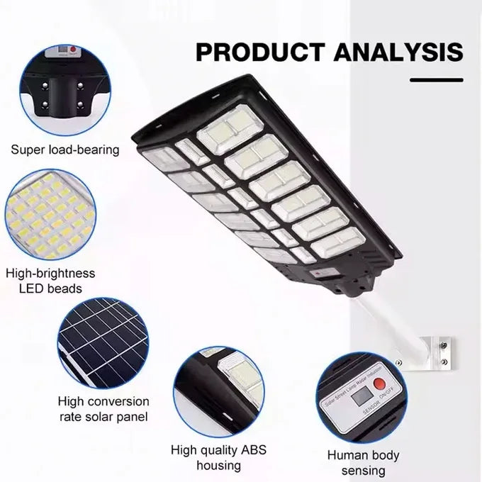 1200W مصباح لاسلكي يعمل بالطاقة الشمسية